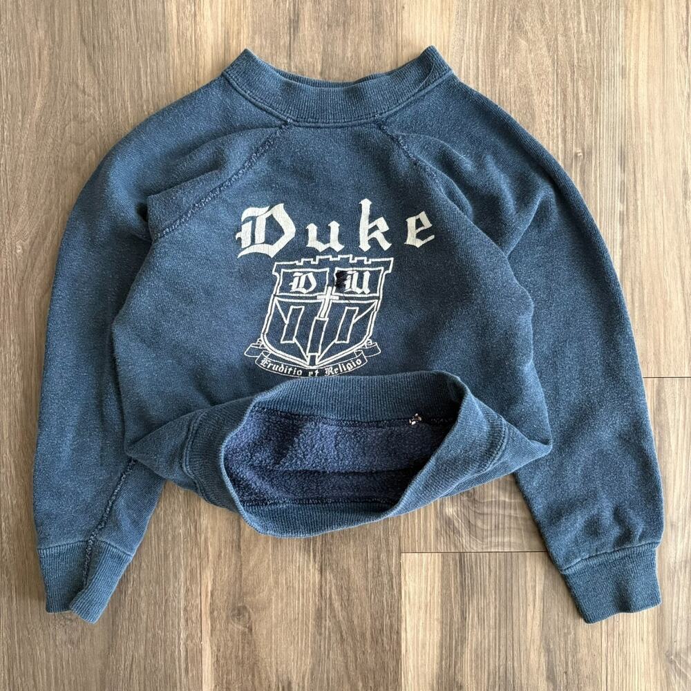 Vintage 1960s Duke University Sweatshirt Kids Size True Vintage See Photos RARE
